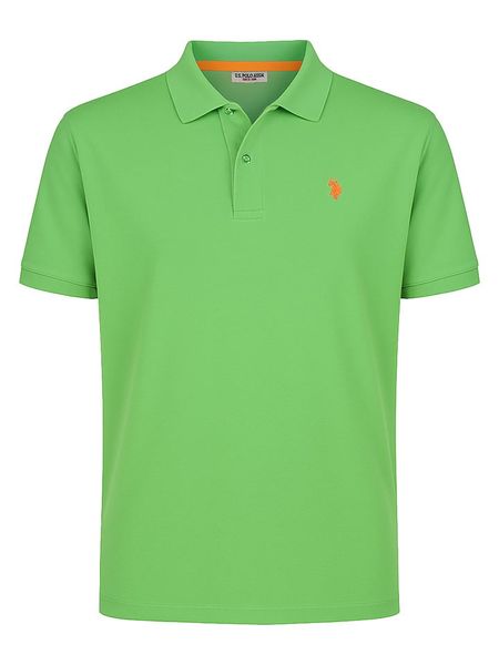 U.S. Polo Assn. Koszulka polo w kolorze zielonym rozmiar: S. Zielone koszulki polo U.S. Polo Assn., s, bez wzorów, bez kołnierzyka, bez ramiączek. Za 104.89 zł.