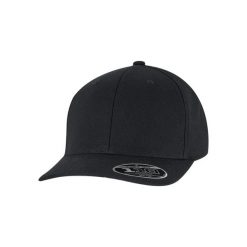 Czapka typu snapback Flexfit 110 Curved. Czarne czapki z daszkiem FLEXFIT, bez wzorów, z bawełny. Za 136.50 zł.