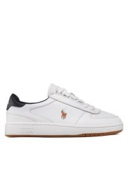 Polo Ralph Lauren Sneakersy Polo Crt Pp 809877610001 Biały. Białe buty sportowe casual Polo Ralph Lauren, bez wzorów, ze skóry, bez zapięcia. Za 439.99 zł.