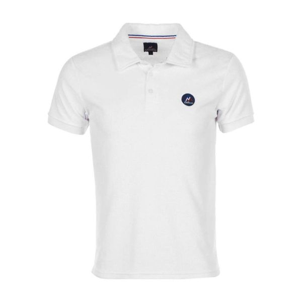 Polo Peak Mountain Congeak. Białe koszulki polo Peak Mountain, l, bez wzorów, bez kołnierzyka, bez ramiączek. W wyprzedaży za 179.00 zł.