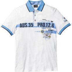 Shirt polo Regular Fit bonprix biały. Białe koszulki polo marki bonprix. Za 32.99 zł.