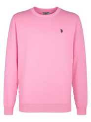 U.S. Polo Assn. Sweter w kolorze różowym rozmiar: M. Różowe swetry nierozpinane U.S. Polo Assn., m, bez wzorów, z bawełny, bez kołnierzyka, bez ramiączek. Za 161.45 zł.