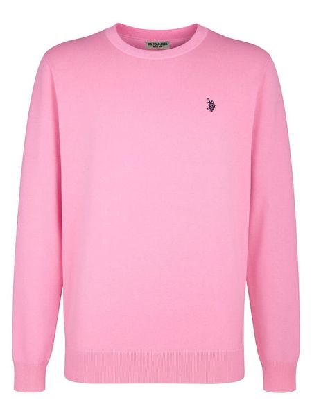 U.S. Polo Assn. Sweter w kolorze różowym rozmiar: M. Różowe swetry nierozpinane U.S. Polo Assn., m, bez wzorów, z bawełny, bez kołnierzyka, bez ramiączek. Za 124.69 zł.