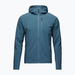 Bluza trekkingowa męska Black Diamond Coefficient Storm Hoody. Niebieskie bluzy Black Diamond, m, bez wzorów, bez kaptura. W wyprzedaży za 469.99 zł.