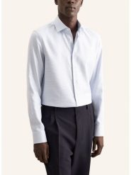 Seidensticker Koszula - Slim fit - w kolorze zielono-białym rozmiar: 40. Białe koszule Seidensticker, bez wzorów, z bawełny, bez kołnierzyka, bez ramiączek. Za 141.85 zł.