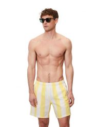Marc O´Polo Bodywear Szorty kąpielowe w kolorze biało-żółtym rozmiar: L. Białe kąpielówki l, bez wzorów, z materiału. Za 184.30 zł.