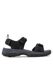 Skechers Sandały Tresmen-Ryer 205112/BLK Czarny. Czarne sandały Skechers, ze skóry, bez zapięcia. Za 179.99 zł.