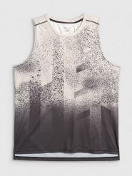 4F Koszulka do biegania regular szybkoschnąca męska - czarna XL. Czarne t-shirty 4F, m, bez wzorów, z materiału, bez kołnierzyka, bez ramiączek. Za 119.99 zł.