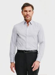 PAKO LORENTE – Gładka koszula męska w kolorze szarym. Szare koszule Pako Lorente, m, bez wzorów, z bawełny, bez kołnierzyka, bez ramiączek. Za 149.99 zł.