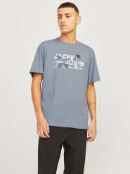 Jack & Jones Koszulka w kolorze niebieskoszarym rozmiar: L. Niebieskie bezrękawniki Jack & Jones, l, bez wzorów, z bawełny, bez kołnierzyka, bez ramiączek. Za 48.62 zł.