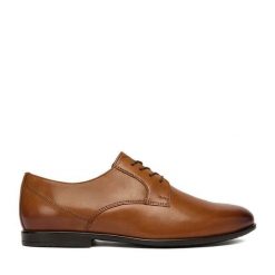 Półbuty Lasocki. Brązowe eleganckie półbuty Lasocki, bez wzorów, bez obcasa, bez zapięcia. Za 199.99 zł.