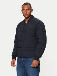 Tommy Hilfiger Kurtka bomber MW0MW37640 Granatowy Regular Fit. Niebieskie kurtki Tommy Hilfiger, m, bez wzorów, z syntetyku, bez kaptura. Za 659.99 zł.