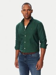 Tommy Jeans Koszula Oxford DM0DM23711 Zielony ciemny Regular Fit. Zielone koszule Tommy Jeans, m, bez wzorów, z bawełny, bez kołnierzyka, bez ramiączek. Za 329.99 zł.