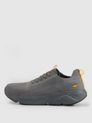 4F Niskie sneakersy sportowe VELOCORE męskie - szare 44. Szare buty sportowe casual 4F, bez wzorów, z dzianiny, bez zapięcia. Za 299.99 zł.