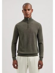DSTREZZED Wełniany sweter w kolorze khaki rozmiar: 3XL. Brązowe swetry nierozpinane Dstrezzed, xl, bez wzorów, z wełny, bez kołnierzyka, bez ramiączek. Za 245.96 zł.