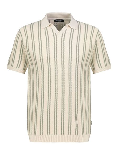 Sublevel Koszulka polo w kolorze beżowo-zielonym rozmiar: XXL. Brązowe koszulki polo Sublevel, xxl, bez wzorów, bez kołnierzyka, bez ramiączek. Za 127.35 zł.