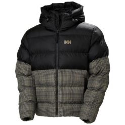 Kurtka puchowa Helly Hansen Oslo Graphic Puffy. Brązowe kurtki Helly Hansen, bez wzorów, z puchu, bez kaptura. W wyprzedaży za 1,039.20 zł.