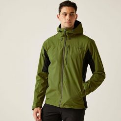 Kurtka turystyczna przeciwdeszczowa męska Birchdale wodoodporna. Szare kurtki Regatta, m, bez wzorów, z tkaniny, bez kaptura. W wyprzedaży za 349.99 zł.