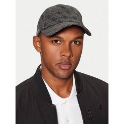 Czapka z daszkiem Guess. Szare czapki z daszkiem Guess, z aplikacjami. Za 129.99 zł.