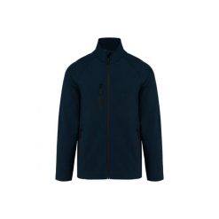 Ekologiczna 3-warstwowa kurtka Kariban Softshell. Niebieskie kurtki KARIBAN, m, bez wzorów, z poliesteru, bez kaptura. Za 186.70 zł.