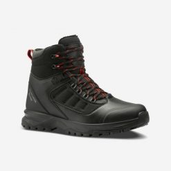 Second Life - Buty turystyczne męskie Quechua MH500 Mid... - Stan Doskonały. Czarne buty turystyczne QUECHUA, na zimę, bez wzorów, z materiału, bez zapięcia, trekkingowe. Za 296.99 zł.