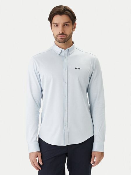 BOSS Koszula ST Motion 50555946 Błękitny Regular Fit. Niebieskie koszule Boss, m, bez wzorów, z bawełny, bez kołnierzyka, bez ramiączek. Za 599.99 zł.
