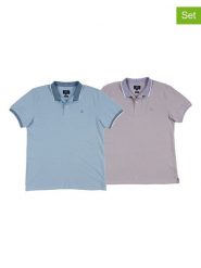 The Time of Bocha Koszulki polo (2 szt.) w kolorze błękitnym i fioletowym rozmiar: S. Niebieskie koszulki polo The Time of Bocha, s, bez wzorów, z bawełny, bez kołnierzyka, bez ramiączek. Za 165.99 zł.