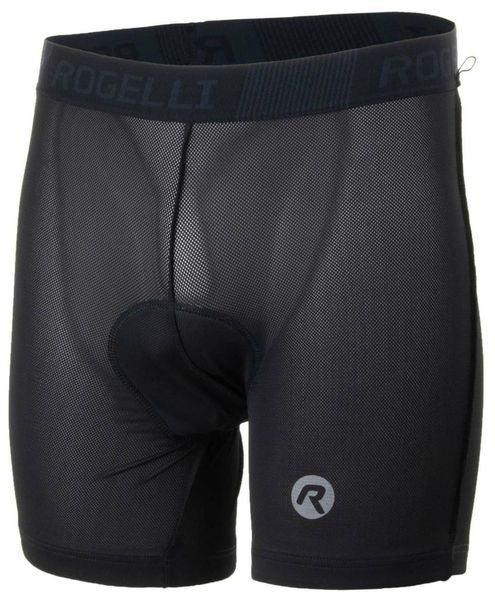 Bokserki męskie Rogelli MTB z wkładką do spodenek rowerowych. Czarne bokserki Rogelli, l, bez wzorów, z elastanu. Za 151.00 zł.
