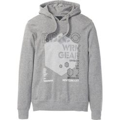 Bluza z kapturem i odblaskowymi elementami Slim Fit bonprix szary melanż. Bluzy z kapturem marki bonprix. Za 74.99 zł.