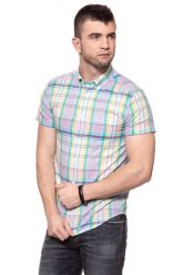 KOSZULA MĘSKA KRÓTKI RĘKAW WRANGLER SS 1PKT BUTTON-DOWN SEA PINK W5944NQWF 112129757. Niebieskie koszule Wrangler, m, bez wzorów, z bawełny, bez kołnierzyka, bez ramiączek. W wyprzedaży za 59.99 zł.