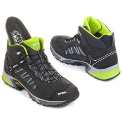 Buty trekkingowe Meindl SX 1.1 Mid GTX. Czarne buty turystyczne MEINDL, bez wzorów, z gore-texu, bez zapięcia, trekkingowe, gore-tex. Za 1,128.50 zł.