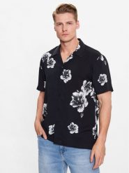 Lindbergh Koszula 30-203425 Czarny Relaxed Fit. Czarne koszule Lindbergh, m, bez wzorów, z wiskozy, bez kołnierzyka, bez ramiączek. Za 139.99 zł.