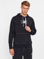 New Balance Bluza NB Essentials Hoodie MT33508 Czarny Regular Fit. Czarne bluzy New Balance, m, bez wzorów, z syntetyku, bez kaptura. Za 229.99 zł.