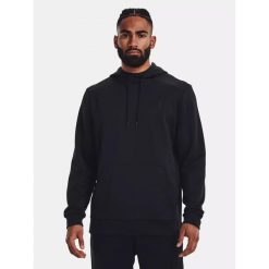 Bluza fitness męska Under Armour Armour Fleece Hoodie. Czarne bluzy Under Armour, m, bez wzorów, z kapturem. Za 182.99 zł.