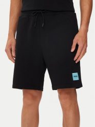 Hugo Szorty sportowe Diz222 50466196 Czarny Regular Fit. Czarne krótkie spodenki sportowe Hugo, m, bez wzorów, z bawełny. Za 299.99 zł.