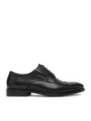GINO ROSSI Półbuty EO-SEVERINO-01 Czarny. Czarne eleganckie półbuty Gino Rossi, bez wzorów, ze skóry, bez obcasa, bez zapięcia. Za 449.99 zł.