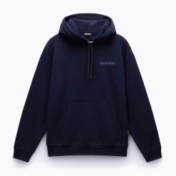 Bluza męska Napapijri B-Albula Hooded. Niebieskie bluzy Napapijri, m, bez wzorów, bez kaptura. W wyprzedaży za 379.95 zł.