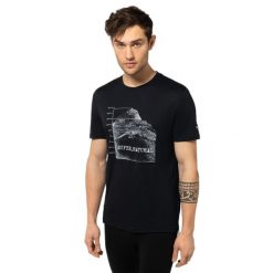Koszulka męska z merino Super.Natural Men's 7 Peaks Tee z krótkim rękawem. Czarne bielizna termoaktywna super.natural, m, bez wzorów, z dzianiny, bez ramiączek, rowerowe. Za 299.99 zł.