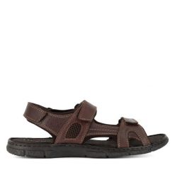 Sandały Lasocki. Brązowe sandały Lasocki, bez zapięcia. Za 159.99 zł.