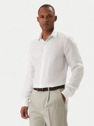 Calvin Klein Koszula LV019EU121 Biały Regular Fit. Białe koszule CALVIN KLEIN, m, bez wzorów, z lyocellu, bez kołnierzyka, bez ramiączek. Za 449.99 zł.