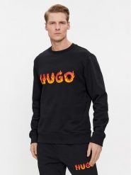 Hugo Bluza Ditmo 50504813 Czarny Regular Fit. Czarne bluzy Hugo, m, bez wzorów, z bawełny, bez kaptura. Za 309.99 zł.
