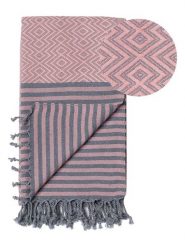 Samimi Chusta hammam "Sahara" w kolorze szaro-jasnoróżowym - 180 x 100 cm rozmiar: onesize. Różowe szaliki Samimi, bez wzorów, z bawełny. Za 69.99 zł.