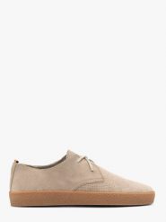Welurowe półbuty męskie w stylu casual RILEY. Brązowe eleganckie półbuty Ryłko, bez wzorów, ze skóry, bez obcasa, bez zapięcia. Za 429.99 zł.