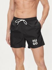 Hugo Szorty kąpielowe Paol 50510190 Czarny Regular Fit. Czarne kąpielówki Hugo, l, bez wzorów, z syntetyku. Za 199.00 zł.