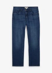 Dżinsy ze stretchem o kroju relaxed fit, straight. Niebieskie jeansy bonprix, m. Za 139.99 zł.