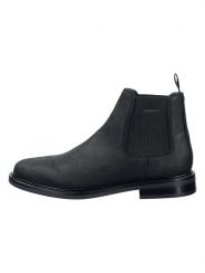 GANT Footwear Skórzane sztyblety "St Fairkon" w kolorze czarnym rozmiar: 46. Czarne sztyblety GANT Footwear, bez wzorów, z nubiku, bez obcasa, bez zapięcia. Za 499.19 zł.