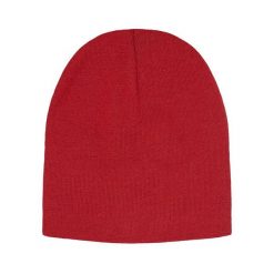Jednokolorowa Czapka Zimowa Typu Beanie – Zimowa - Czerwona. Czerwone czapki zimowe His Story, bez wzorów. Za 40.00 zł.