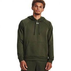 Bluza treningowa męska Under Armour Ua Rival Fleece Hoodie. Czarne bluzy Under Armour, m, bez wzorów, z kapturem. Za 363.00 zł.