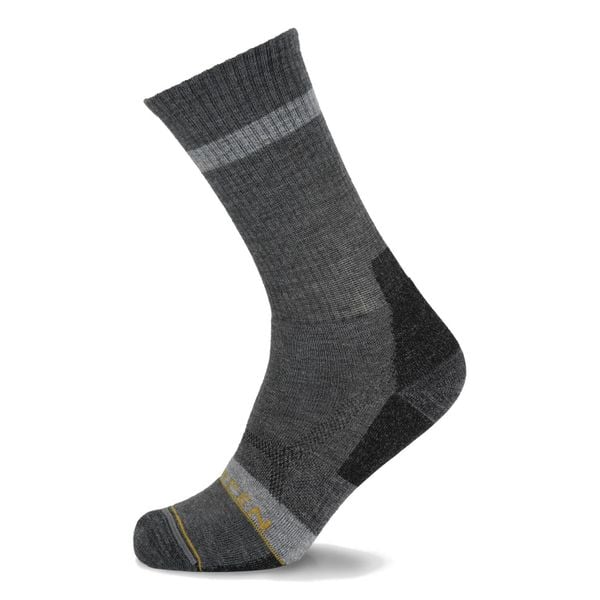Skarpety turystyczne Lorpen Mhmcm Merino Hike Midweight Crew. Szare skarpety LORPEN, bez wzorów, z materiału. Za 125.00 zł.