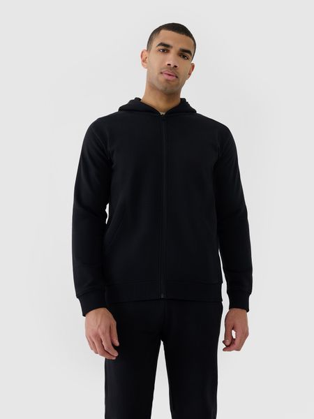 4F Bluza dresowa rozpinana z kapturem męska - czarna XL. Czarne bluzy z kapturem 4F, m, bez wzorów, z bawełny, z kapturem. Za 99.99 zł.